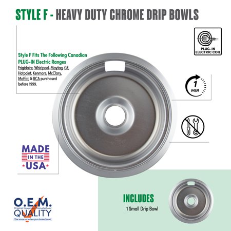 Drip Bowl Chrome 8" Style F
