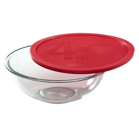 Pyrex 4qt Bowl  w/Red Lid