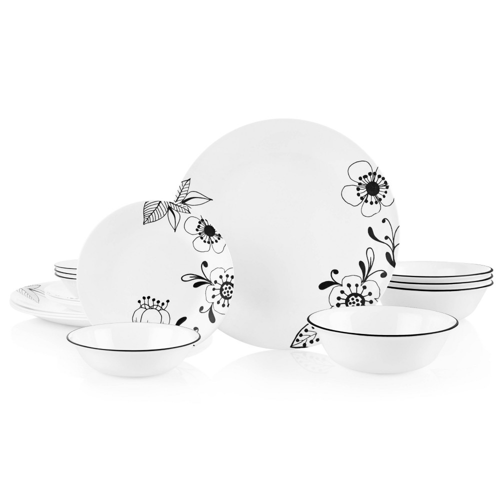 Corelle Inked Poppy12pc