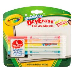 Dry Erasae Washbl 6ct Crayola