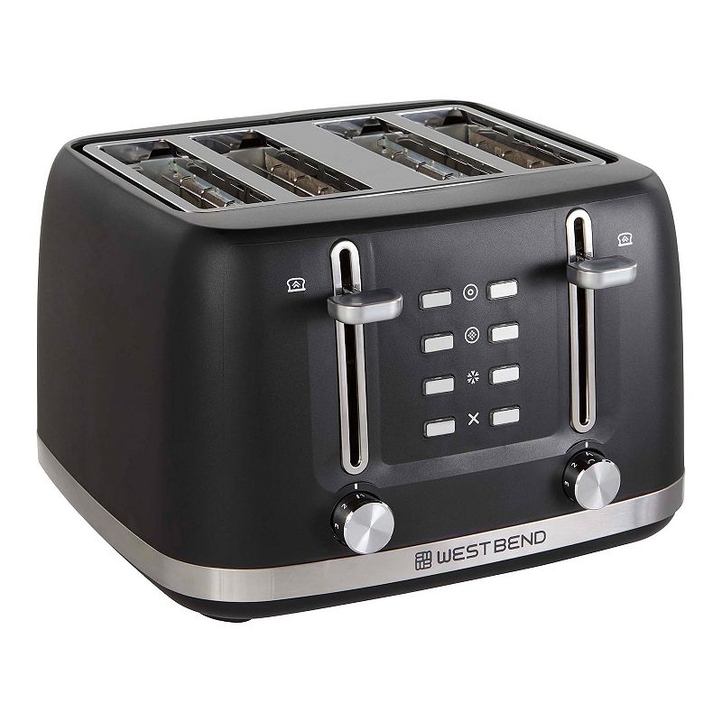 Toaster 4slice Wide BLK/CHR WB