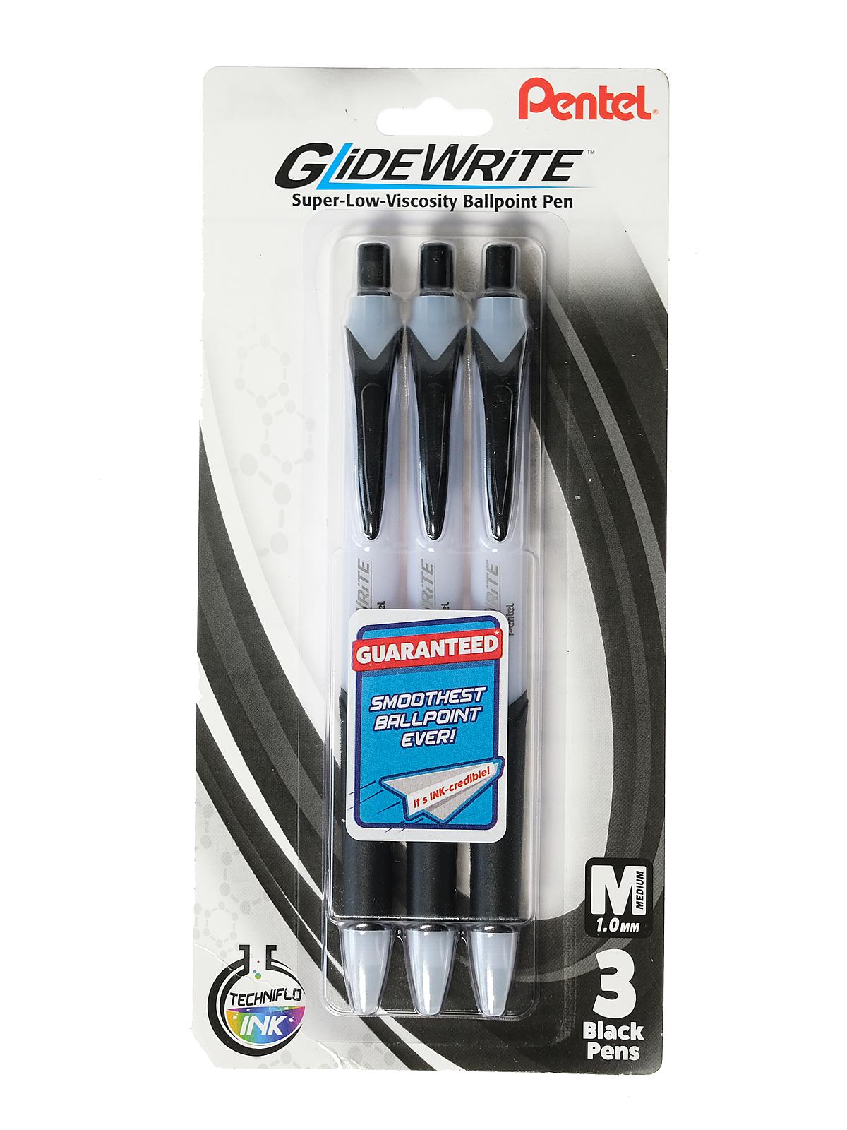 Pentel GlideWrite 1.0 Black 3p