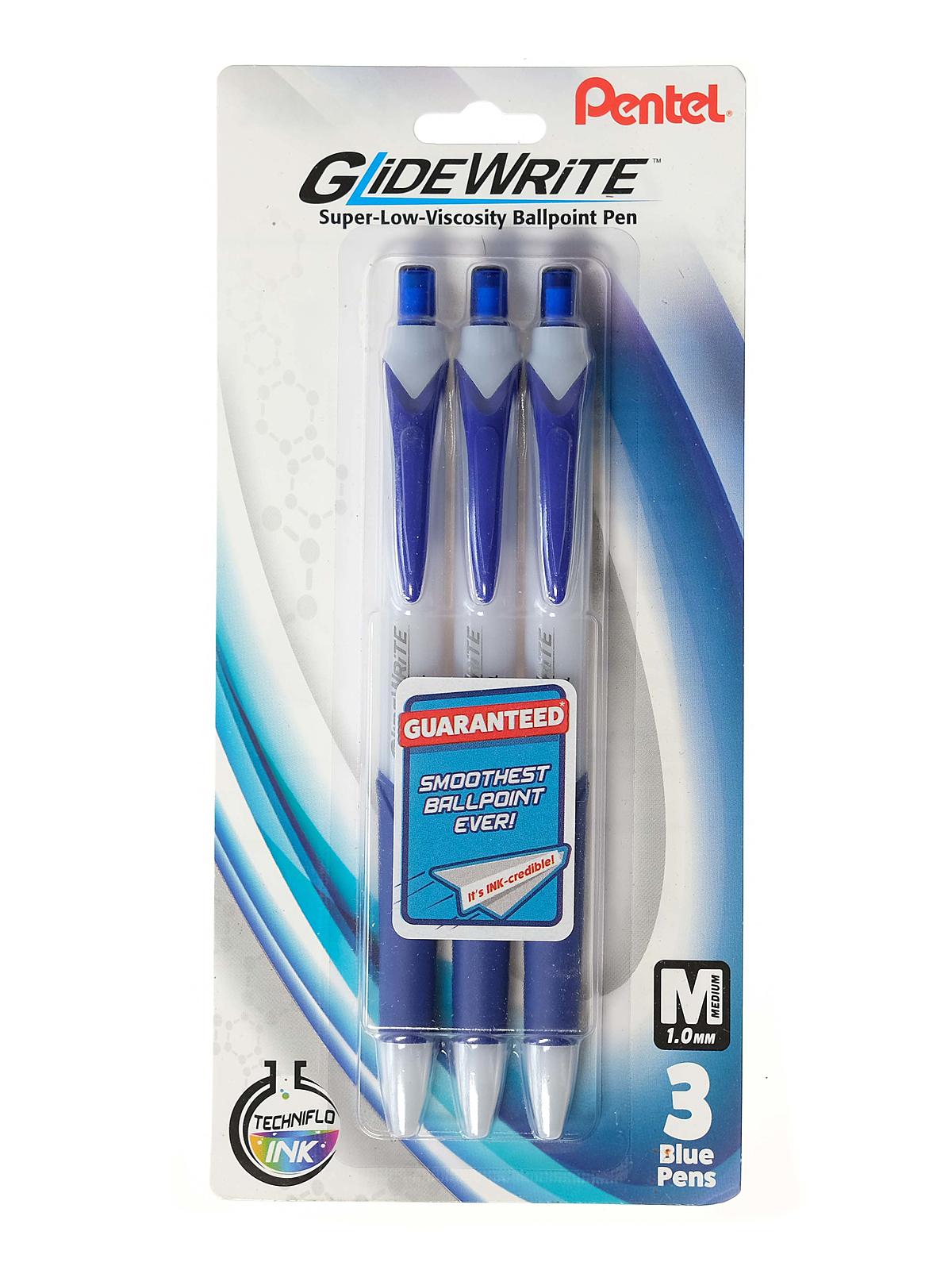 Pentel GlideWrite 1.0 Blue 3p
