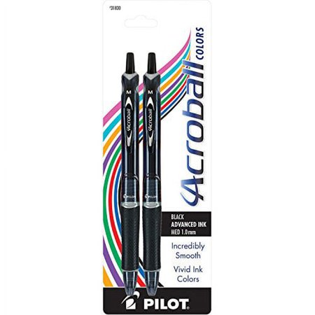 Pilot Acroball Black Med. 2pk.