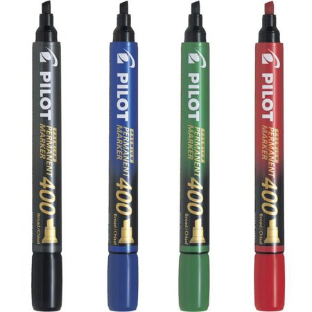 Pilot 400 Perm Marker 4pk. Ass