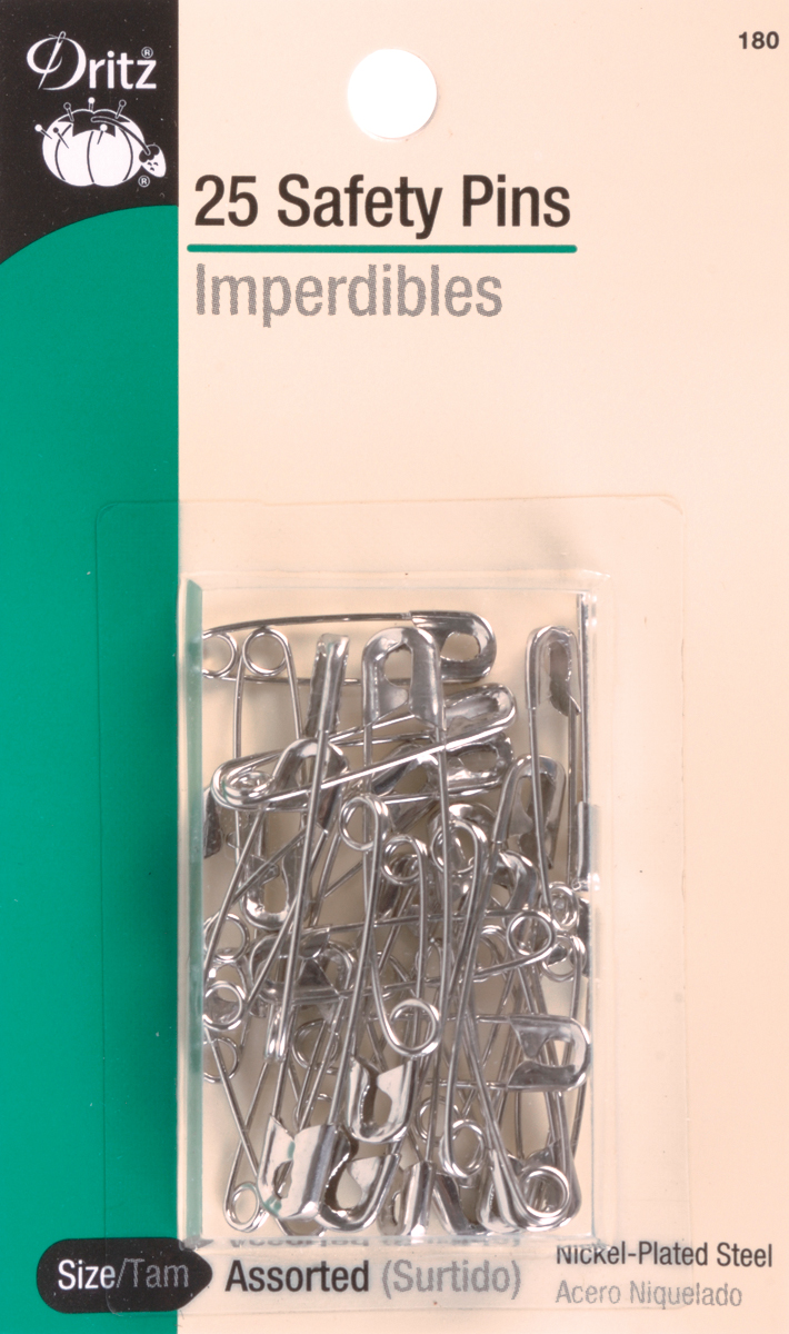 Safety Pins Asst 25c Dritz