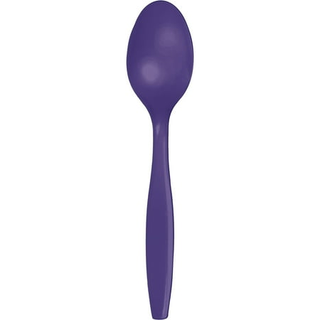 Plastic Spoon 24ct Purple