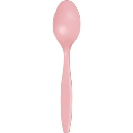 Plastic Spoon 24ct Pink