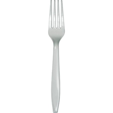Plastic Fork 24vt Silver Shimm