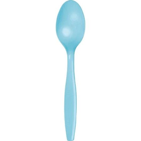 Plastic Spoon 24ct Pastel Blue