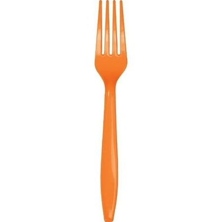 Plastic Fork 24ct Sunkissed Or