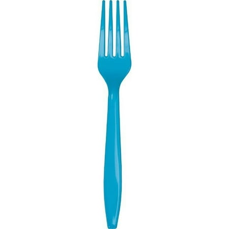 Plastic Fork 24ct Turquoise