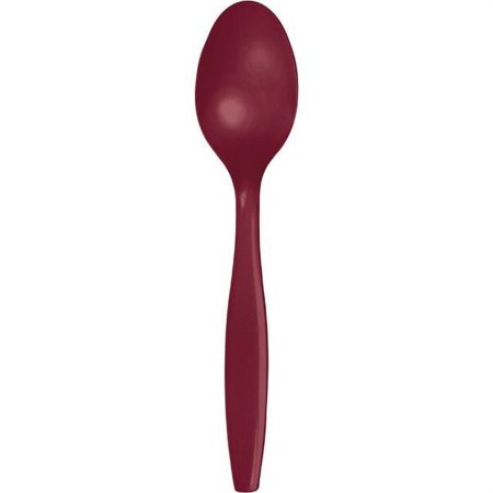 Plastic Spoon 24ct Burgundy