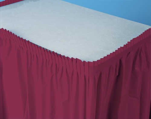 Tableskirt Burgundy 14' x 29"