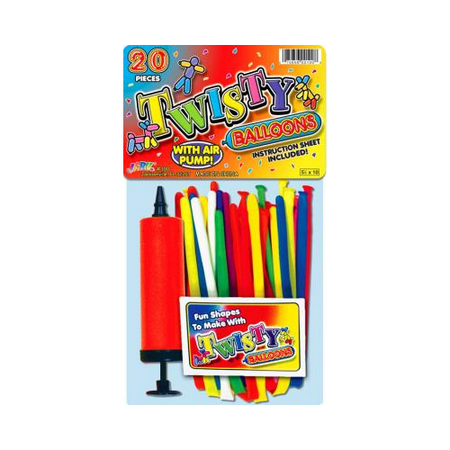 Twisty Balloons w/Pump Jaru