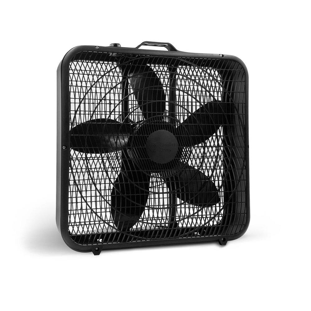 Box Fan - 20" 3-speed Black