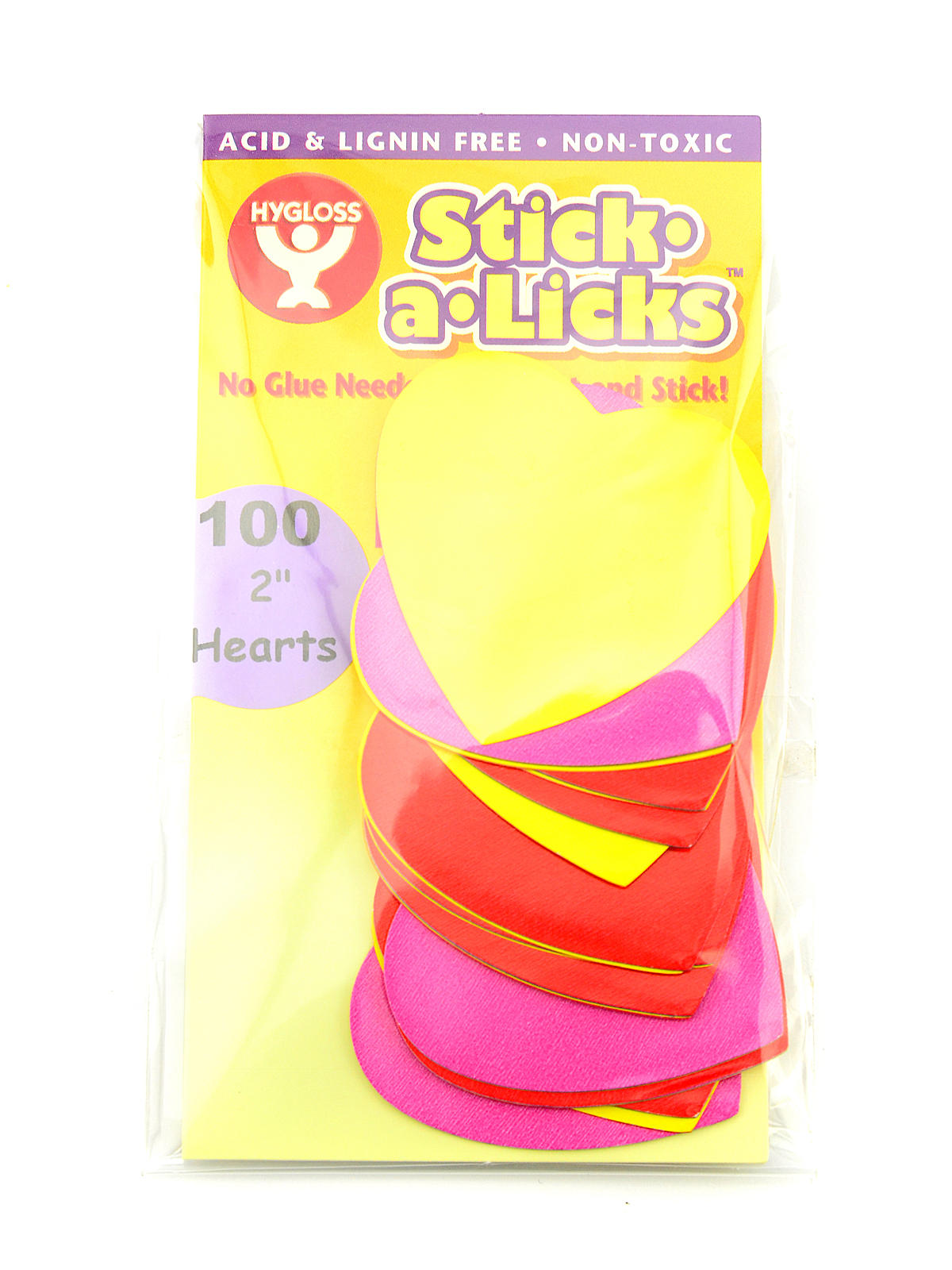 Stick-A-Licks 2" Hearts 100ct.