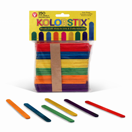 Craft Stick 4.5" Color 150ct