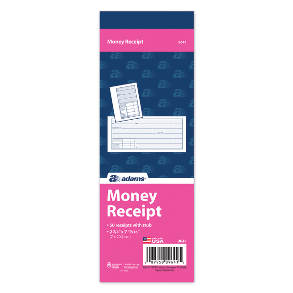 Money Receipts Book w/Stub