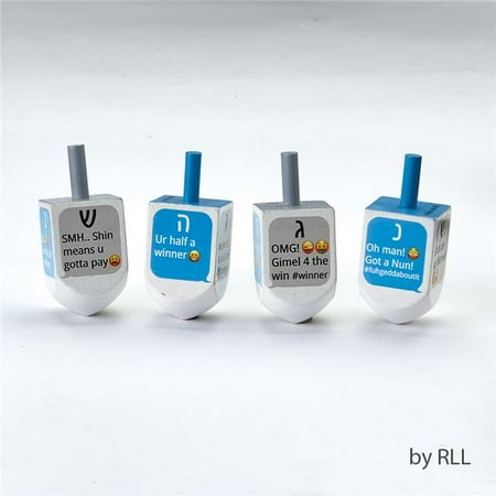 Dreidel  - Wood - Texting  S/4