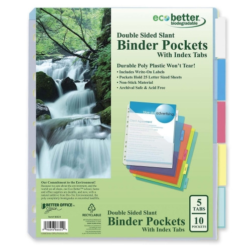 Dividers Poly 5-Tab w/Pocket