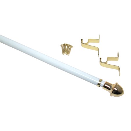 Cafe Rod 7/16" 48"-86" White