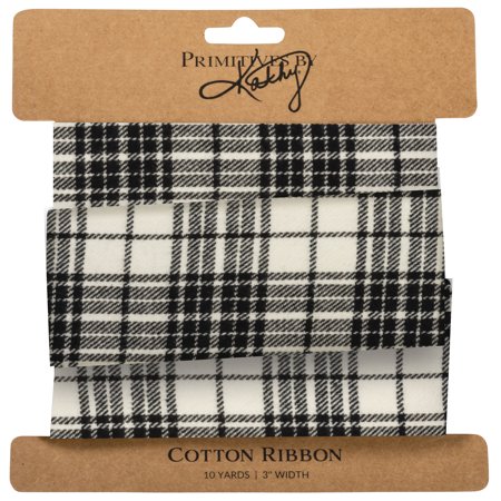 Ribbon - Black Plaid 3" x 10yd