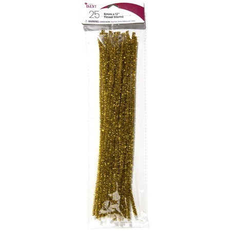 Chenille Stems Tinsel Gold 25