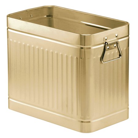 Wastecan Rectangle Brass mDesi