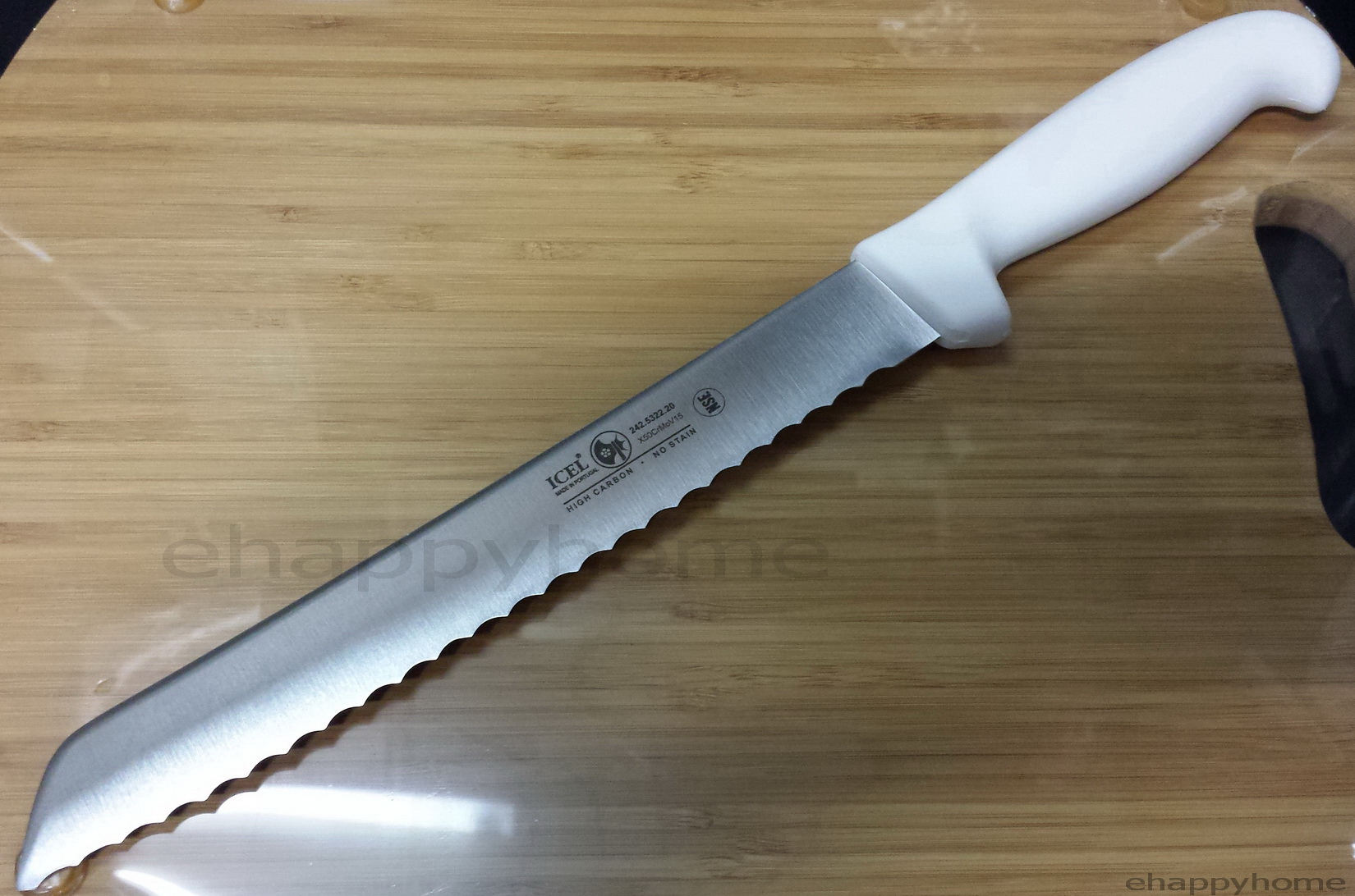 Bread Knife Serrated White