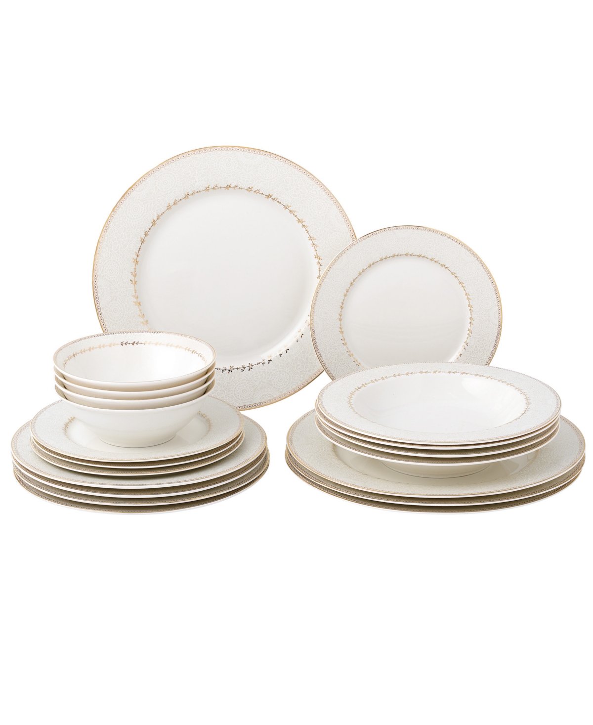 Lia 20/4 Bone China Ivry/Gold
