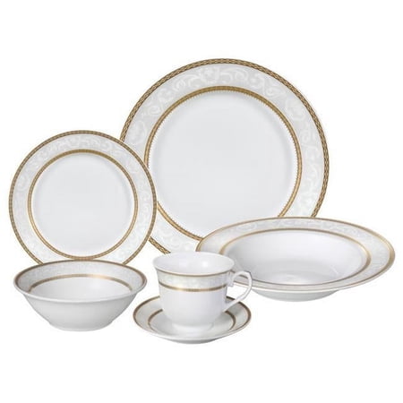 Amelia 24pc Dinner Set/4  Gold