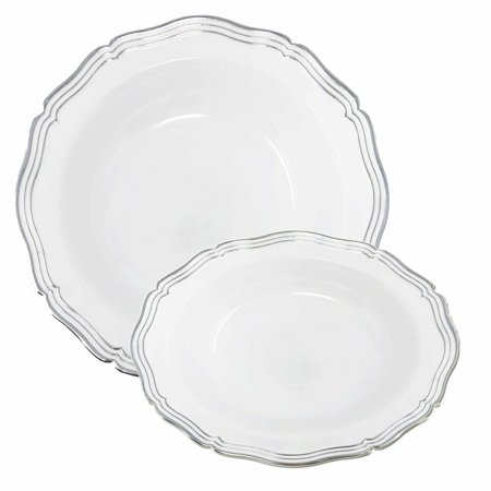 Decor Aristocrat WHT/SLVR Bowl
