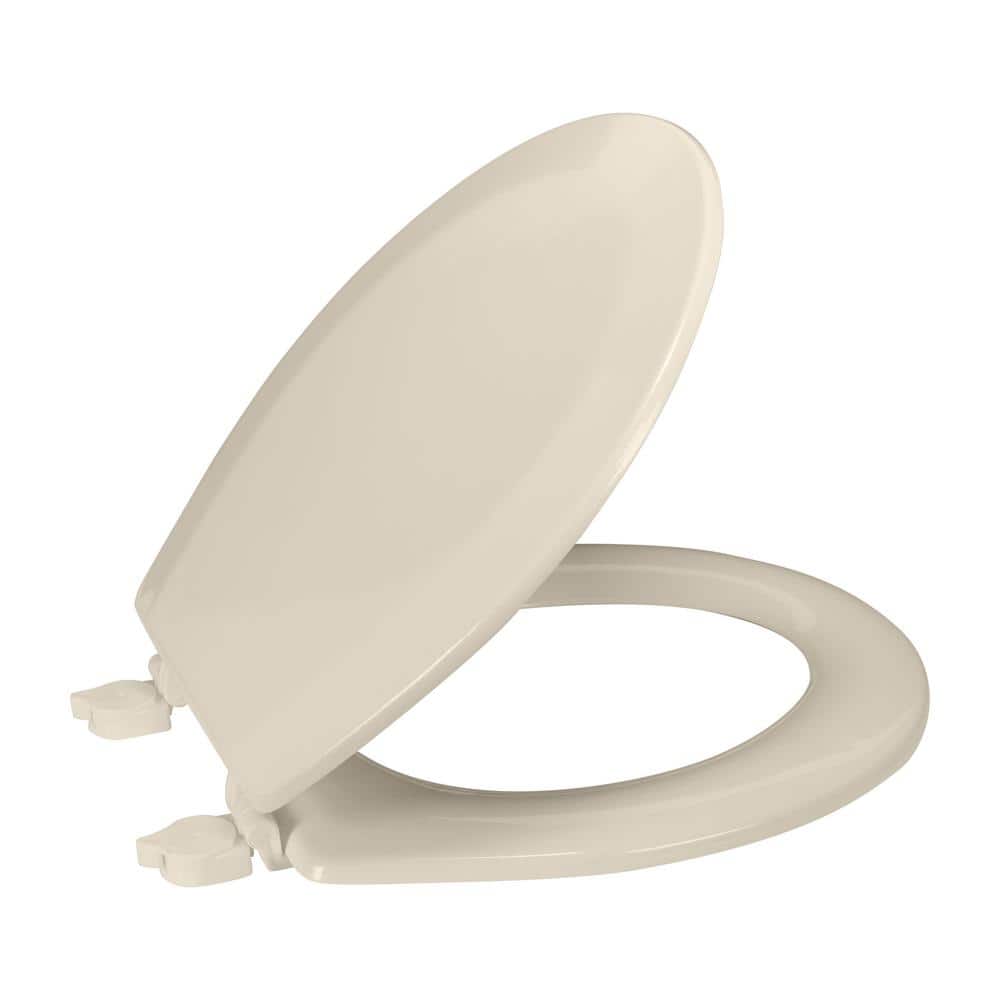 Toilet Seat Wood Beige Round