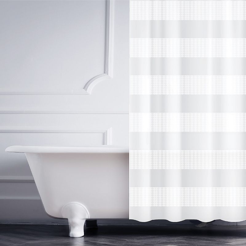 Shower Curtain Weave Wht/Wht