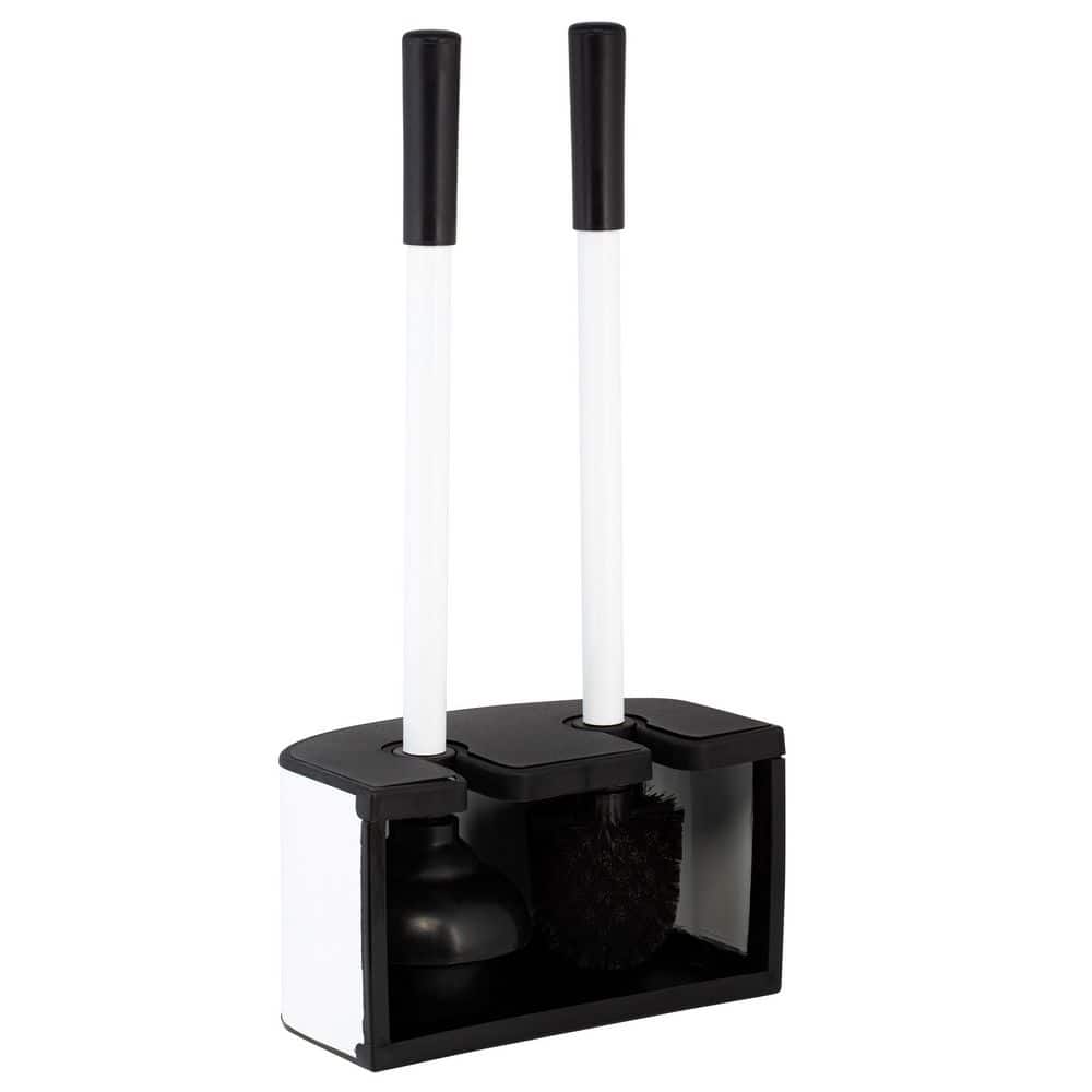 Toilet Brush & Plunger Set WHT