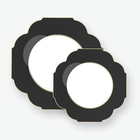 8.5" Plate SCLP Black/Gold 10c
