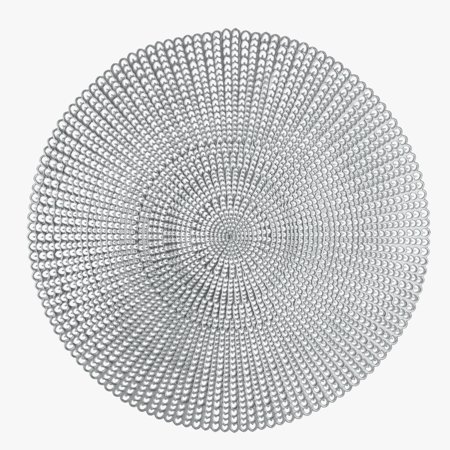 Placemat Round Silver Metallic
