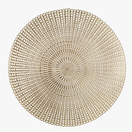 Placemat Round Gold Metallic