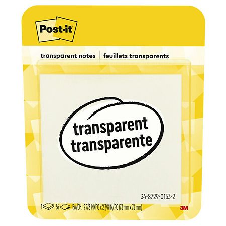 Post-It Notes Transparent 36ct