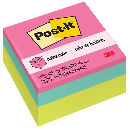 Post-It Notes 3"x3" Pastel Cub