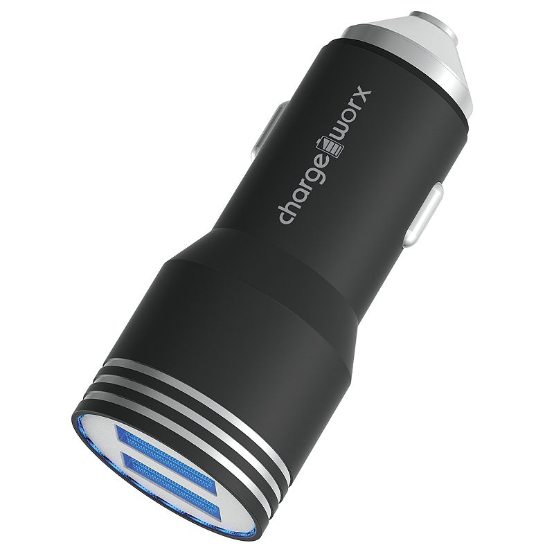 Dual USB Car Charger2.4a BK/RG