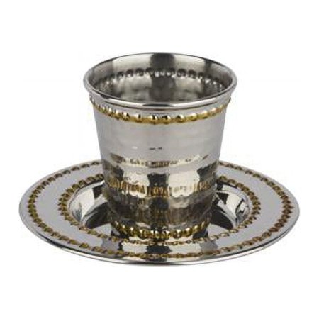 Becher Set S.S.2.5" Gold Trim