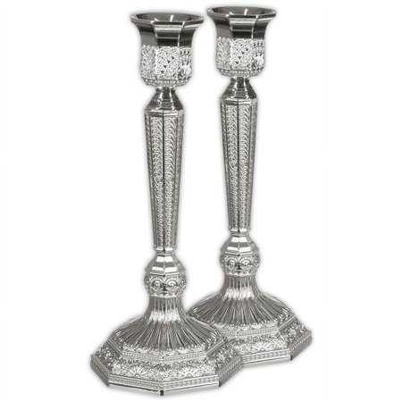 Candlestick 7.5" SP Filig s/2