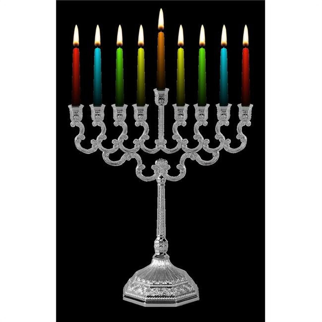 Menorah Candle 8" SP Filigree