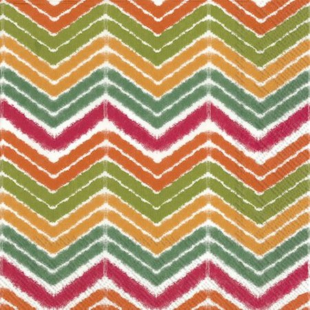 Ikat Stripe red green LN