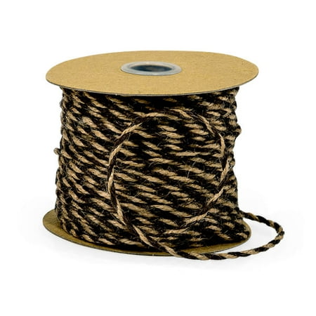 Jute Cord 1/8"x50yd - Black&Br