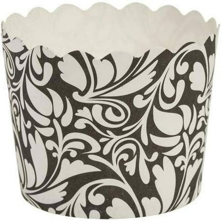 Scalloped BkngCup BLK Dsgn LG