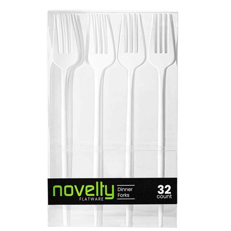 Novelty WHITE Dinner Fork 32ct