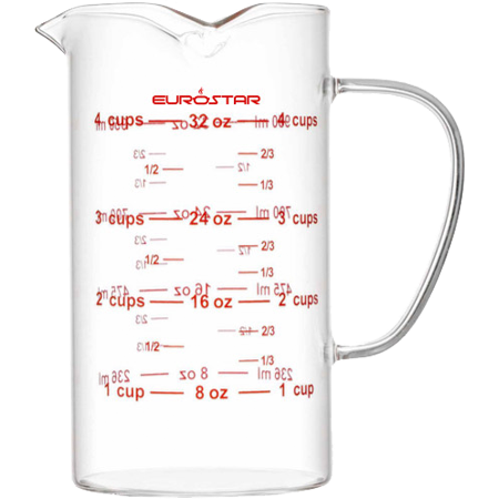 Measuring Cup 32oz 3 Spout Gla